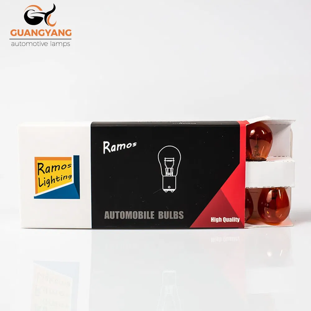 Лампа автомобильная галогенная S25 Amber 12V 21W