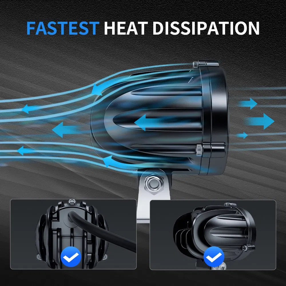 Противотуманные LED фары Aurora для мотоцикла, 2 шт.