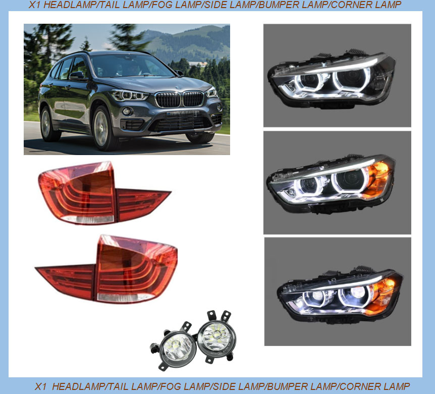 for BMW X1 Angel Eye /LED Headlight /Tail Light /Fog Light /Side Light /Bumper Light /Corner Light