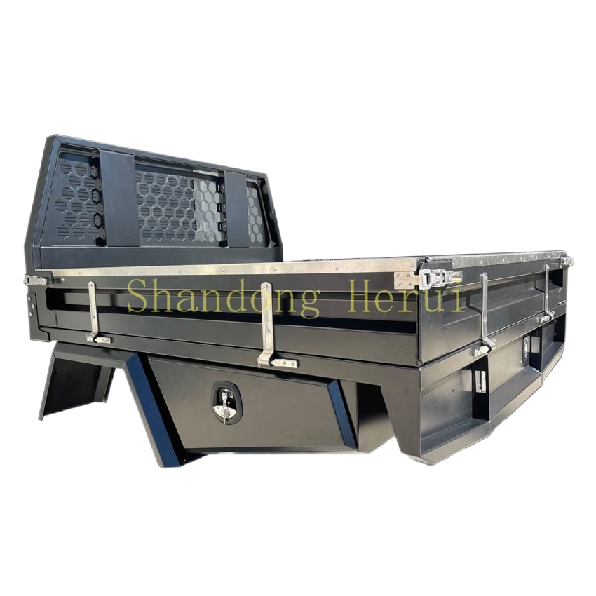 High Quality Custom Dual Cab Black Aluminium Ute Tray for Sale