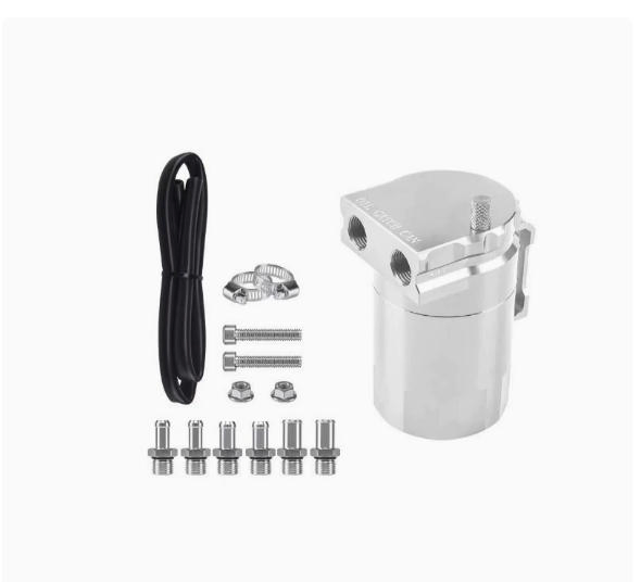 Aluminum Black Oil Reservior Catch Can Tank with Brether Baffled