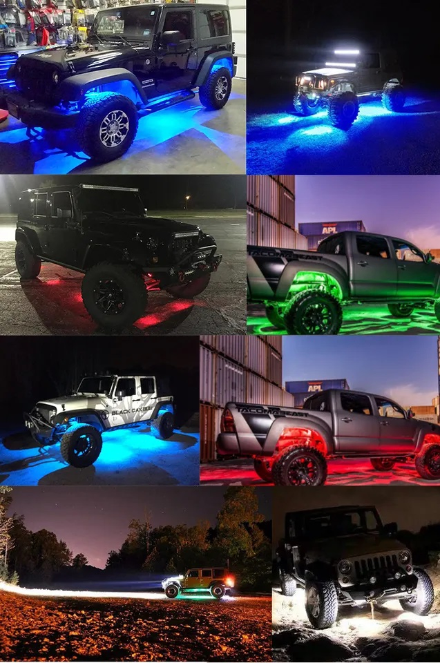 LED Car Decorative RGB Mini Pod LED Rock Light
