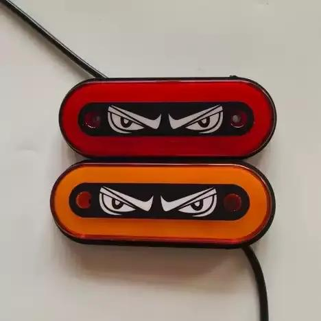 Светодиодный боковой габарит с синим стробоскопом и ореолом, 24В