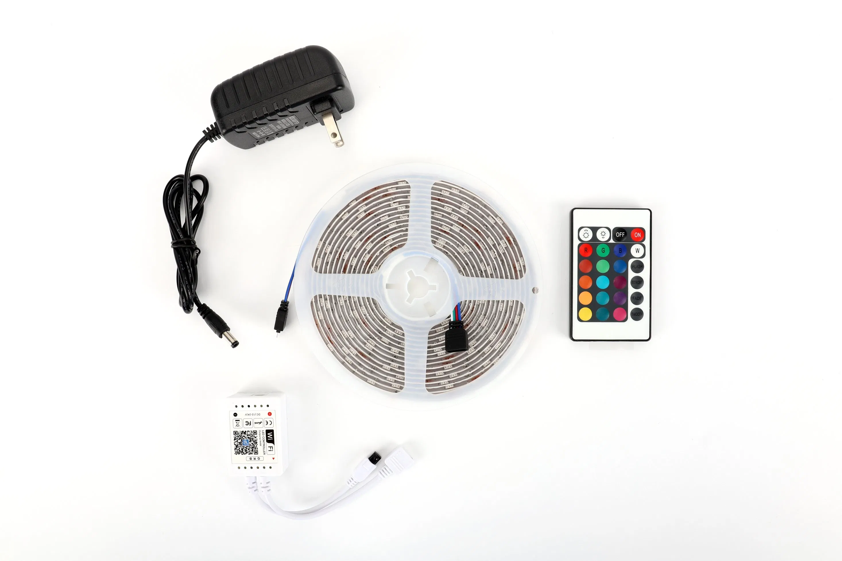 Светодиодная лента RGB 5м с пультом, 5050 SMD