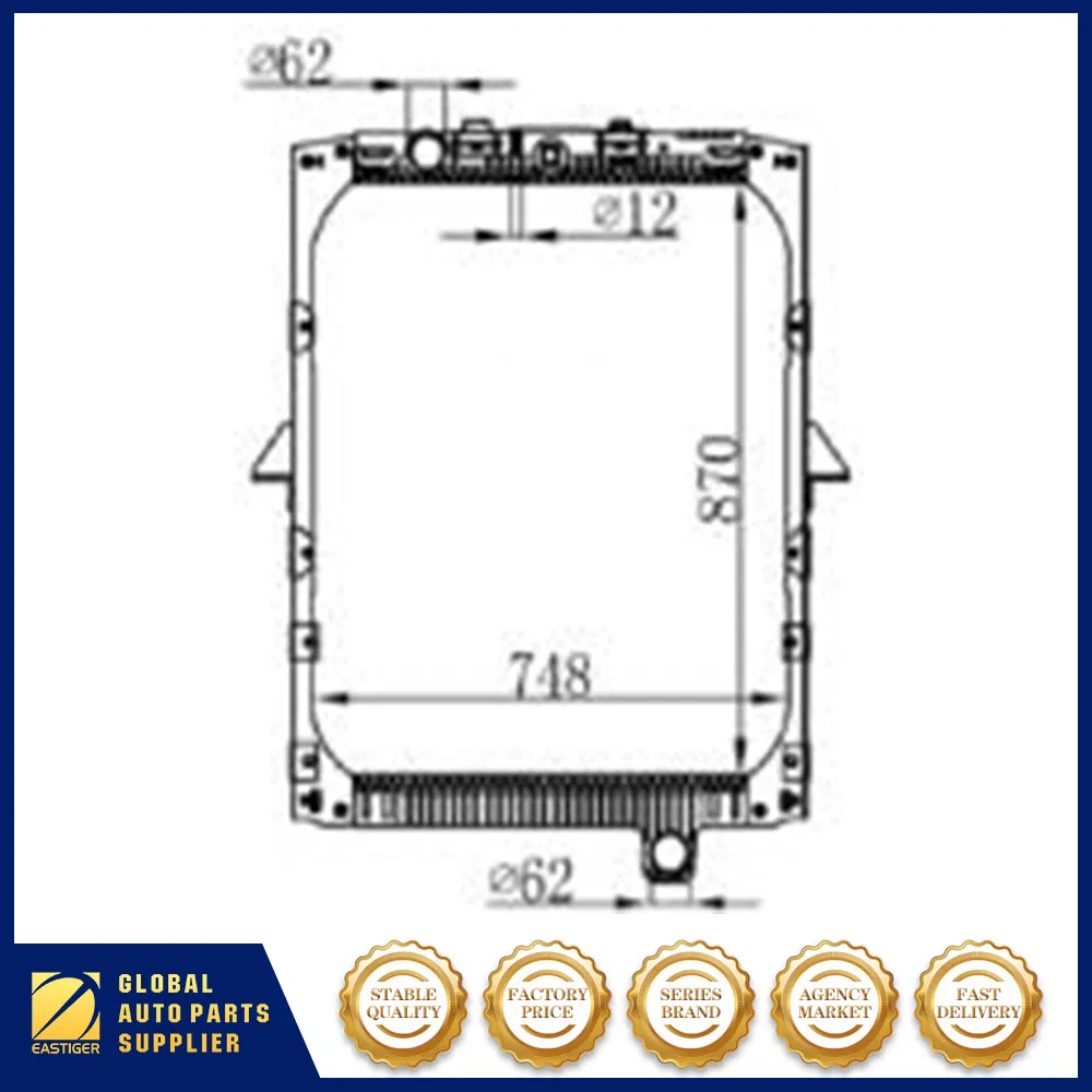 Радиатор охлаждения двигателя для Daf Truck OEM 0393433
