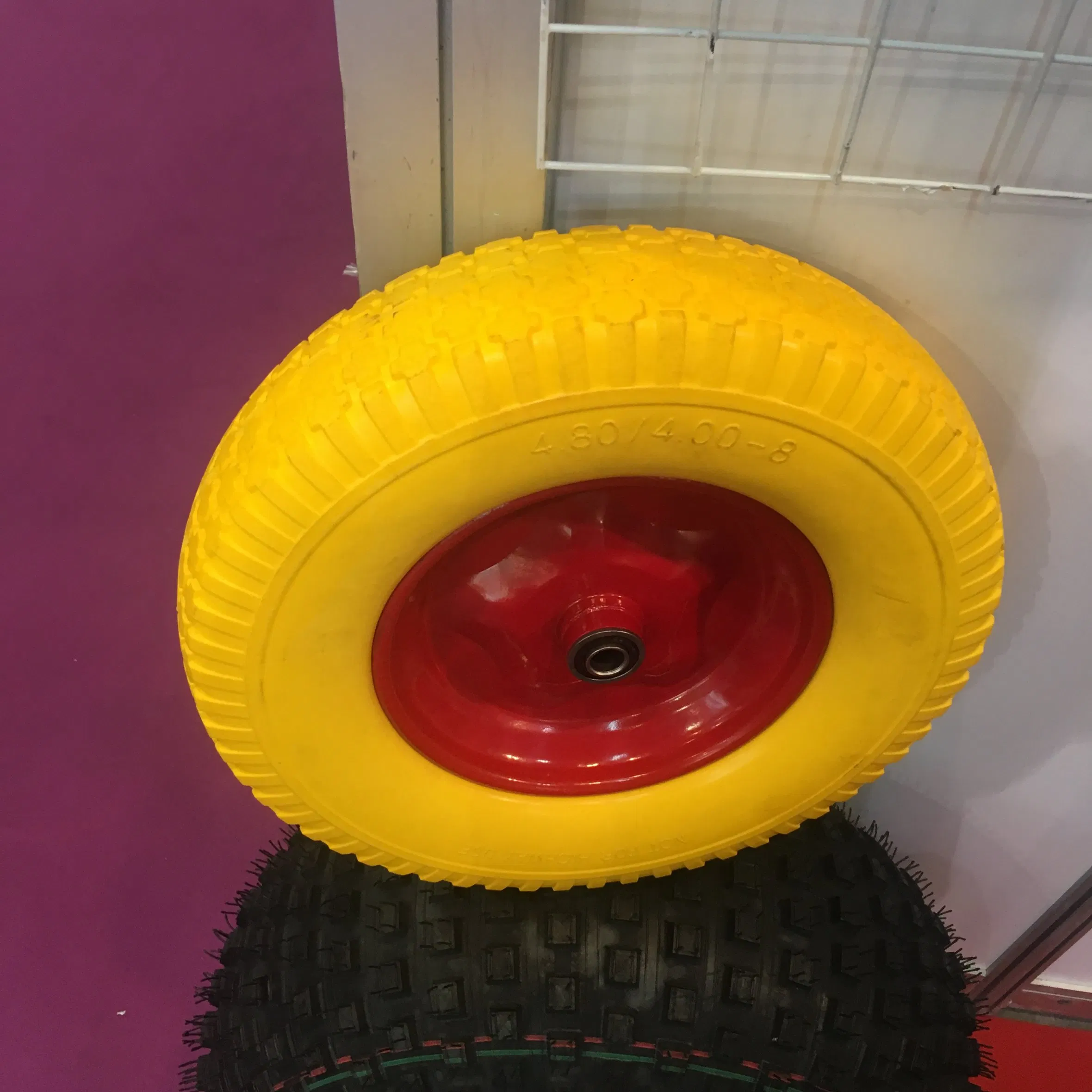 Good Price and Durable Wheel 4.00-8 PU Foam Wheel for Wheelbarrow Garden Wagon