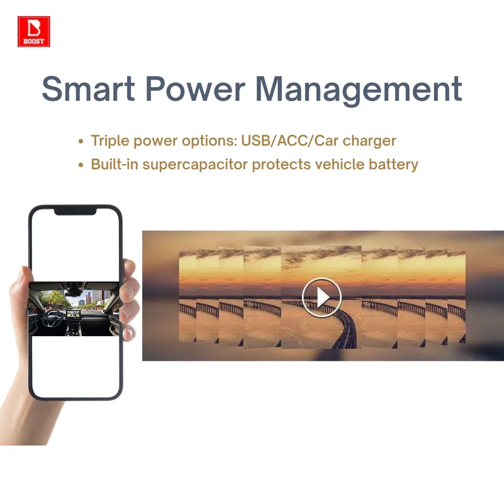 Dash Camera 4K 1080P Dual Recording Front UHD Rear HD Parking Monitor