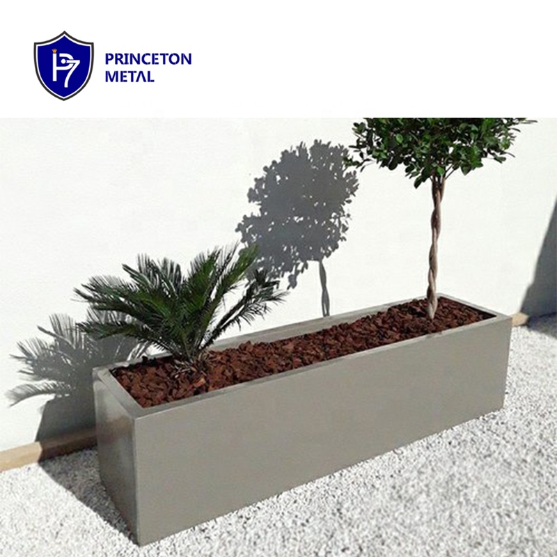 Large Square Outdoor Aluminum Planter for Home and Garden