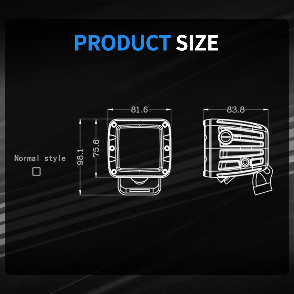 Aurora 2inch Dual Colors LED Offroad Uvt ATV Spot Driving Work Light LED Fog Light