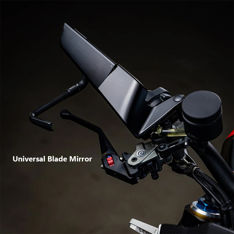 Aluminum Alloy Universal Multi-Angle Adjustable Aerodynamic Wing Mirrors for Motorcycles Square Blade Rearview Side Mirrors