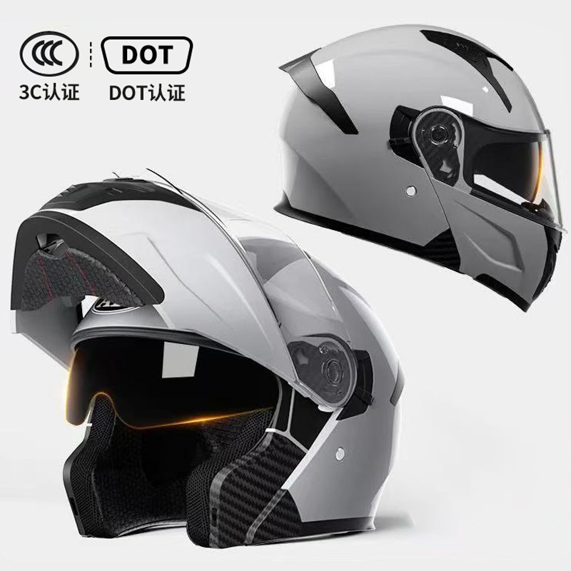3c DOT Approved Motorcycle Helmets Open Face Helmet with Dual Visors ABS Safety Helmets
