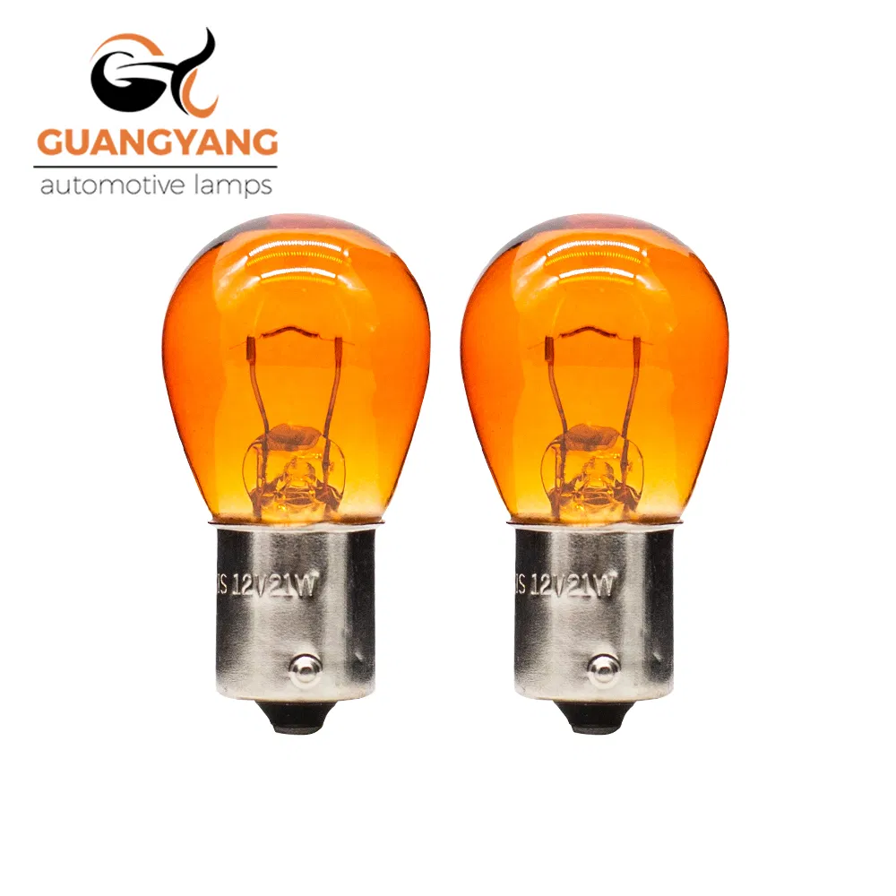 Автолампы галогенные S25 Ba15s 12V 21W янтарные