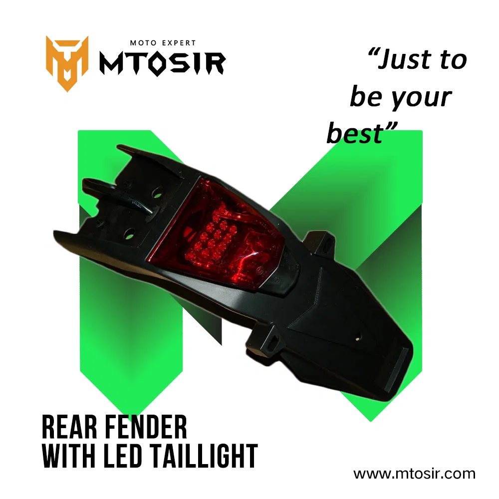 Gy-200 Rear Fender with LED Taillight Dirt Bike Qingqi Gtx200 High Quality Motorcycle Spare Parts Refacciones PARA Moto Motorcycle Part Mtosir