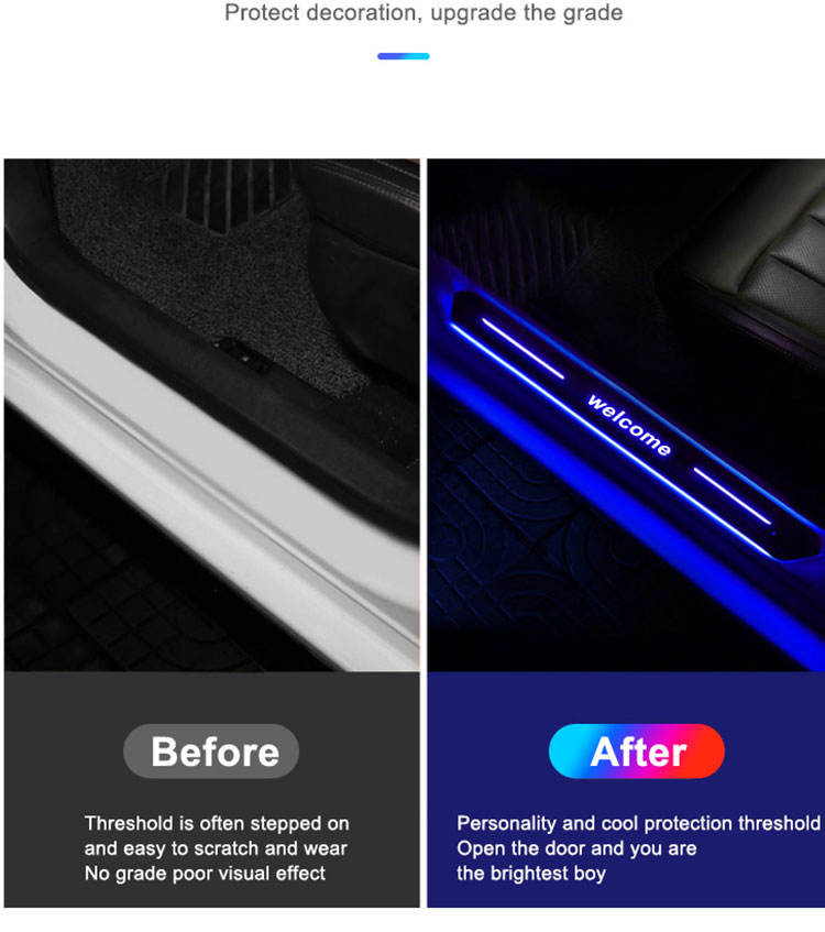 Светодиодная подсветка порогов дверей автомобиля