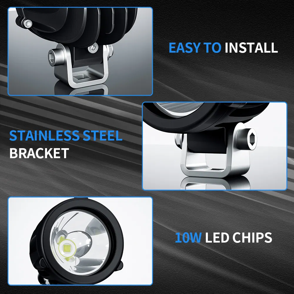 Противотуманные LED фары Aurora для мотоцикла, 2 шт.