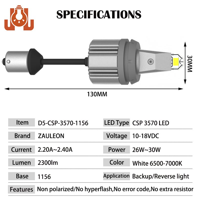 Светодиодная лампа 1156 P21W для стоп-сигналов и поворотников
