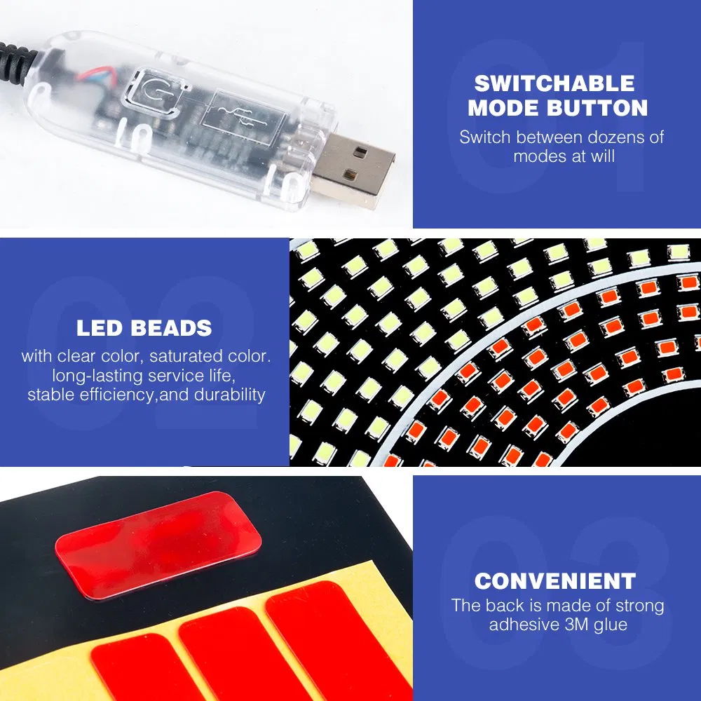 Bkr Hot Sale Truck Wink Eyes Demon Panel Interactive Animation Windshield Paste Hard Screen Car Fog Lights