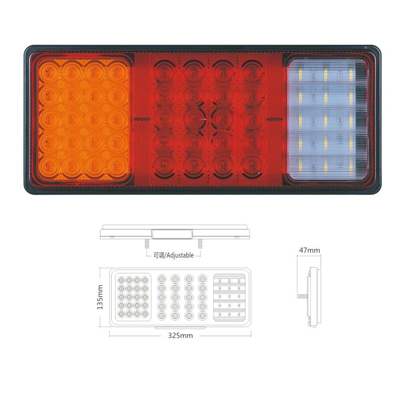 Боковой габаритный светодиодный фонарь 55 LED для грузовика