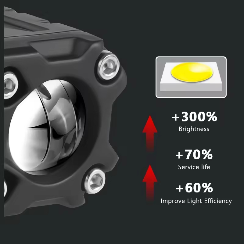 High Intensity Motorcycle LED Spot Lights Adjustable
