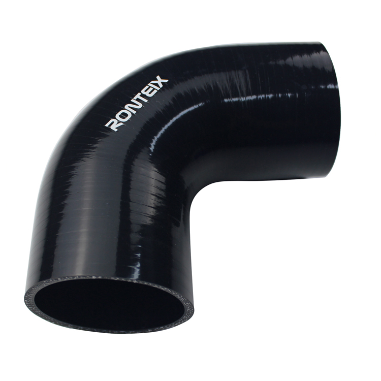 Black 3 3/4"-3.75" 90 Degree Elbow Coupler Silicone Rubber Hose
