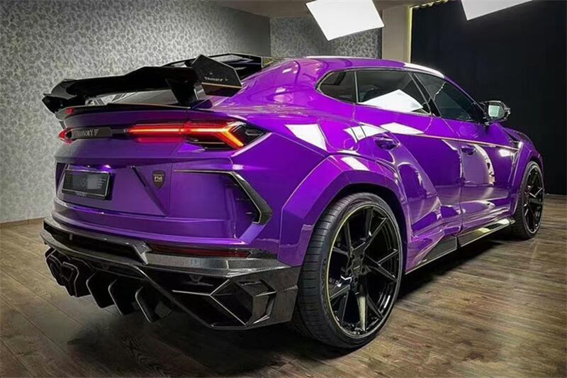 Msy Style Forged Carbon Fiber+Fiberglass Rear Diffuser Bumper Trunk Spoiler Racing Wing Body Kit for Lamborghini Urus