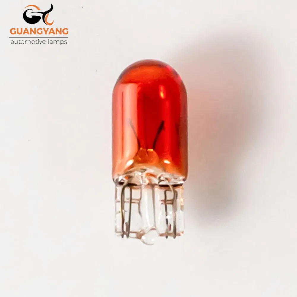 Лампочка автомобильная T10 12V 5W янтарная