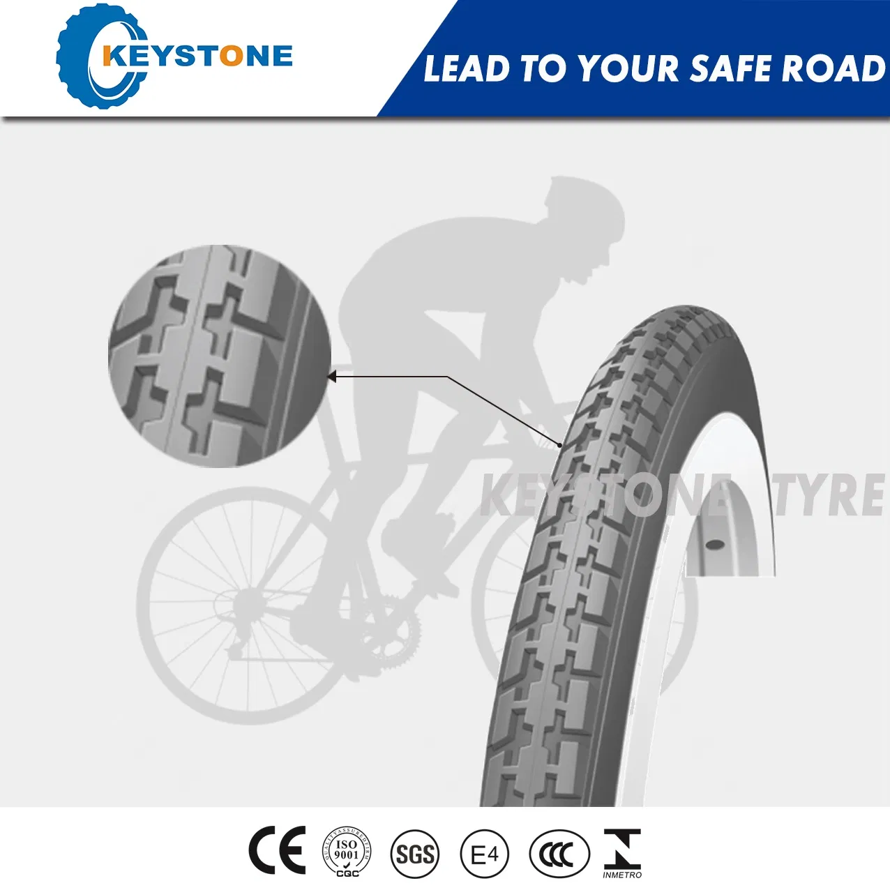 Шина BMX 20x1.75 с сертификатом ECE для стабильности