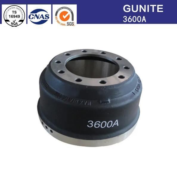 Gunite 3600A Heavy Duty Truck Brake Drum Auto Parts China Professional Supplier High Quality