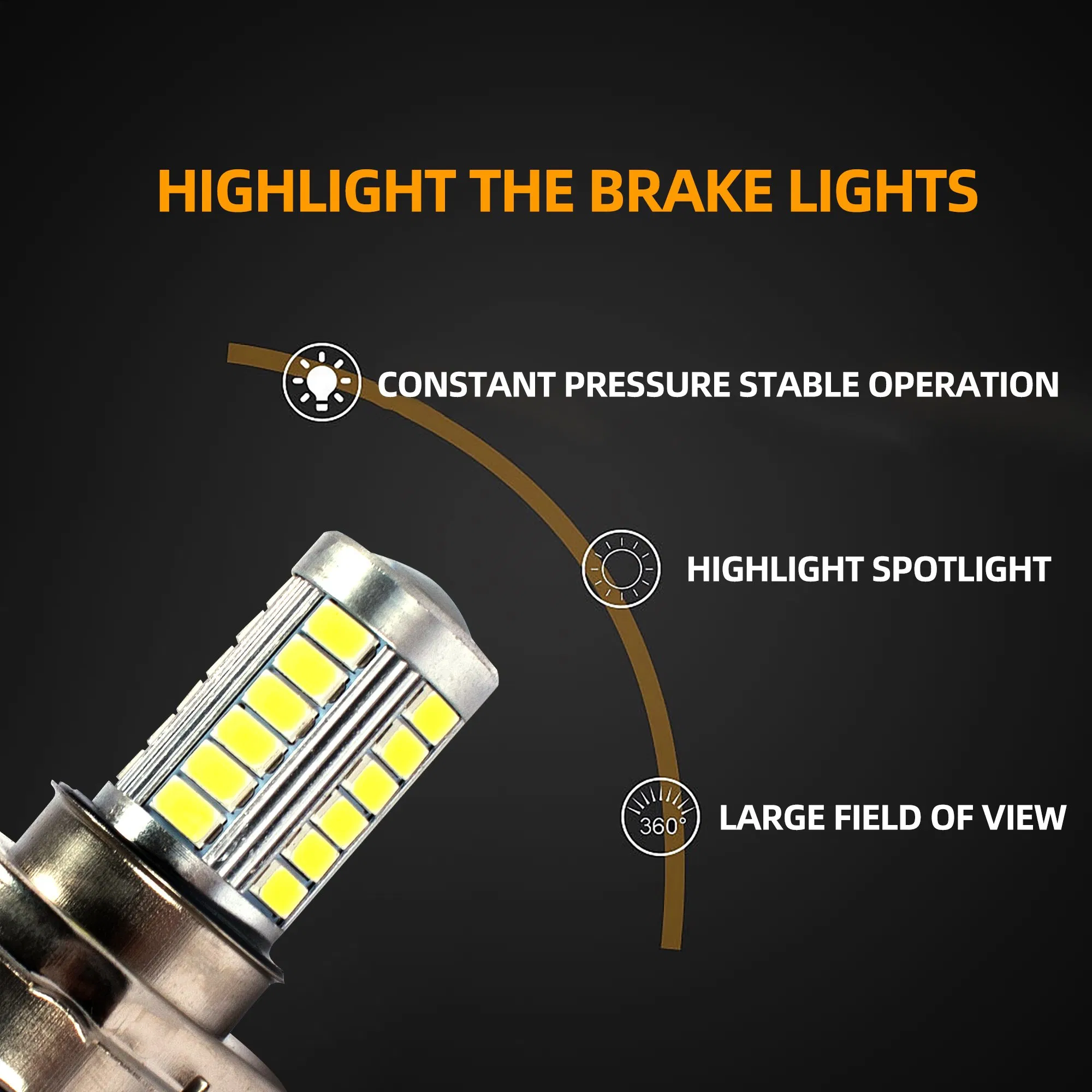 Светодиодные лампы H4 33 12V 2W для стоп-сигнала