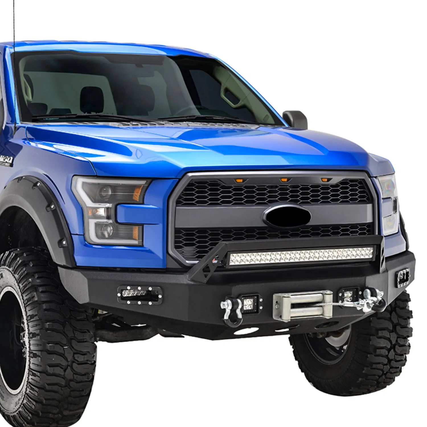 LED Front Steel Bumper/Auto Bumper Use for Modification of 15-17 Ford F150 Truck Bumper