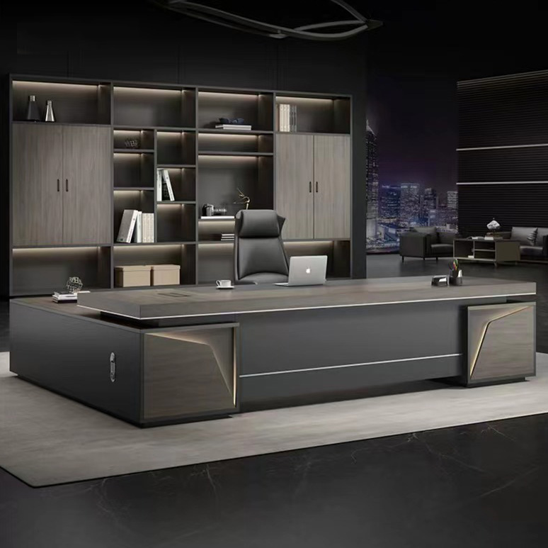 High End 2m L-Shaped Executive Office Desk for CEO