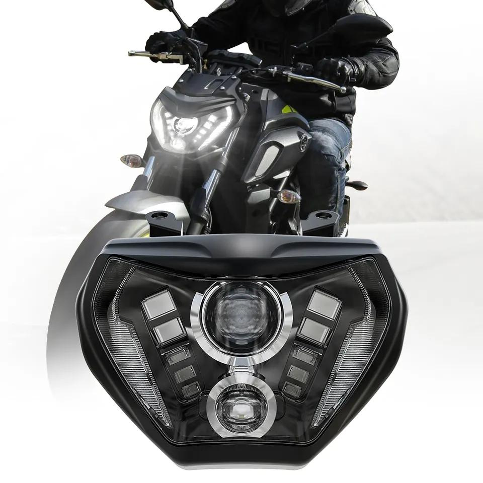 Светодиодная фара для Yamaha MT07/MT09 с DRL, сертифицирована E-mark