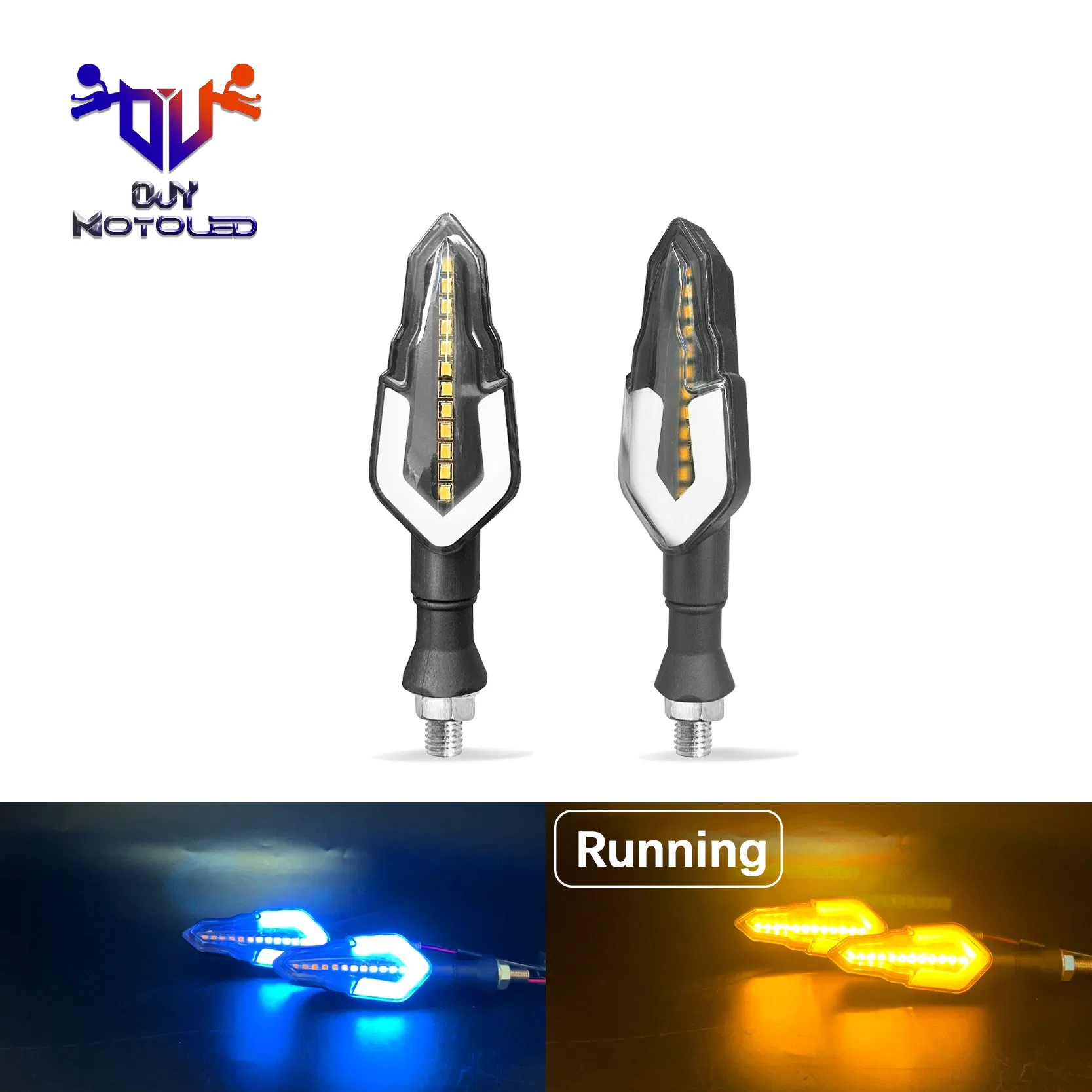 Светодиодный поворотник для мотоцикла, желтый