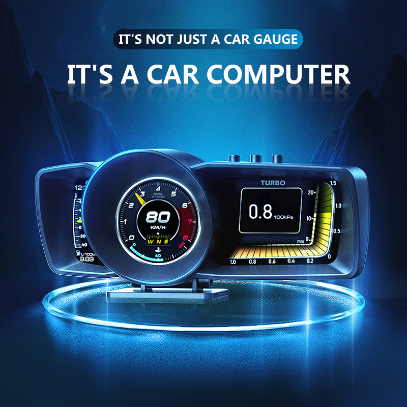 Автомобильный HUD-дисплей OBD2 с GPS, спидометром и диагностикой
