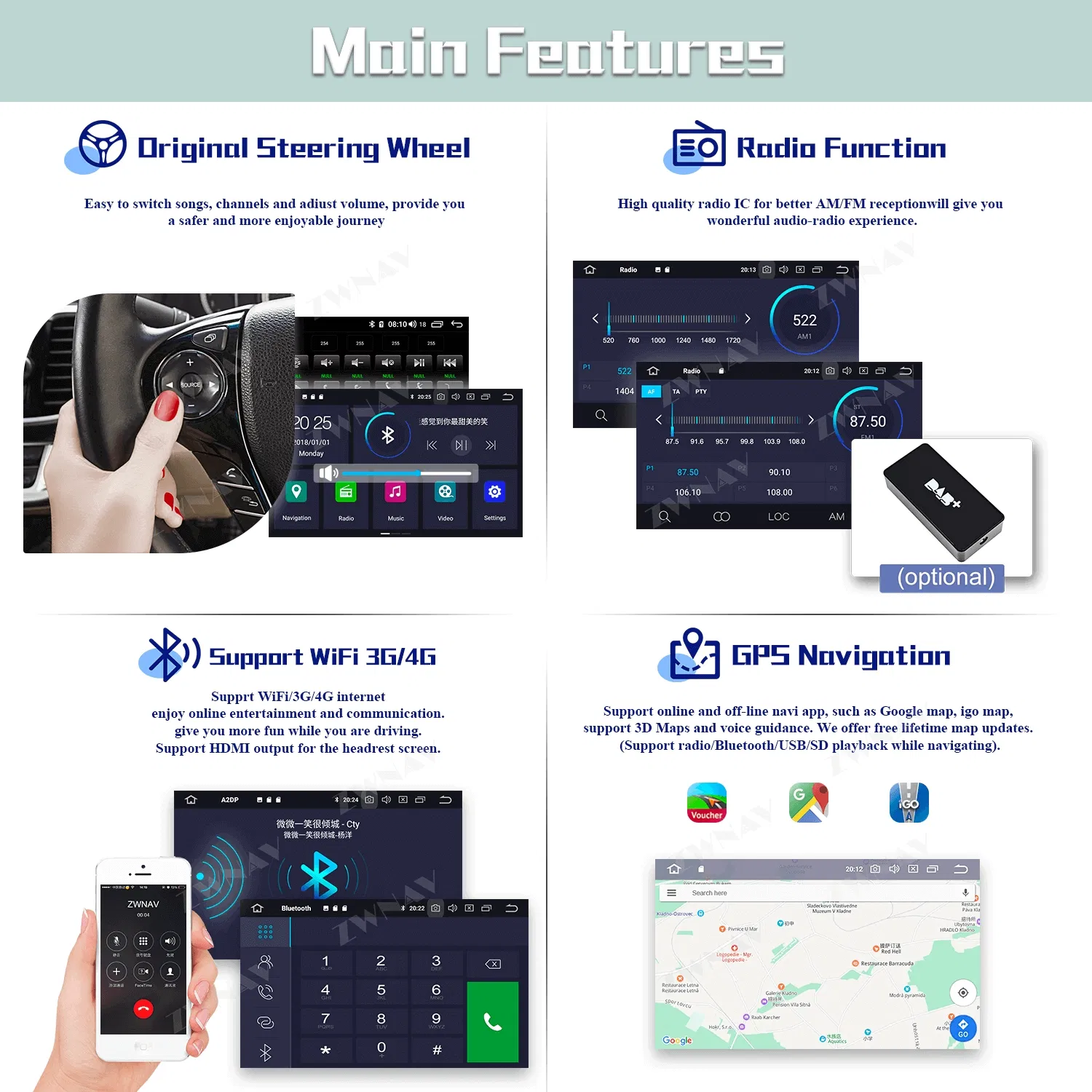 Автомагнитола Android с CarPlay для Nissan Patrol Y61 2010-2021