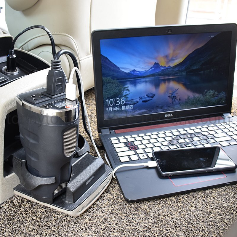 Автомобильный инвертор 12V в 110V 200W с USB и дисплеем