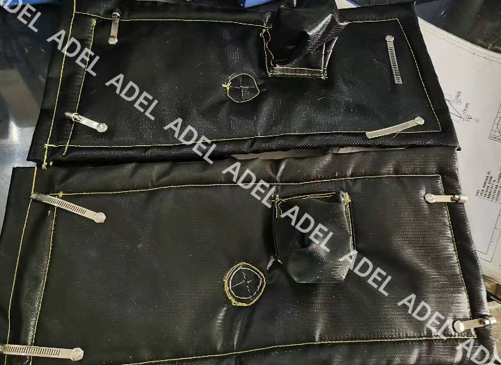 Fiberglass Thermal Insulation Jacket Heavy Duty Engine Industrial Detachable Insulation