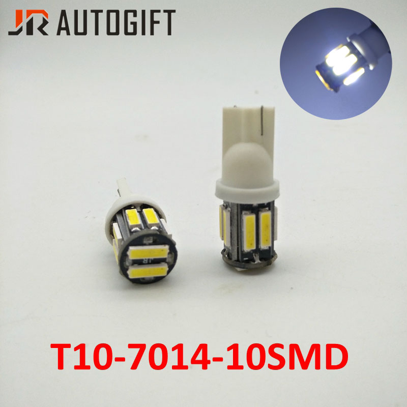Светодиодные лампы T10 7014 7020 10SMD для авто, 12V/24V