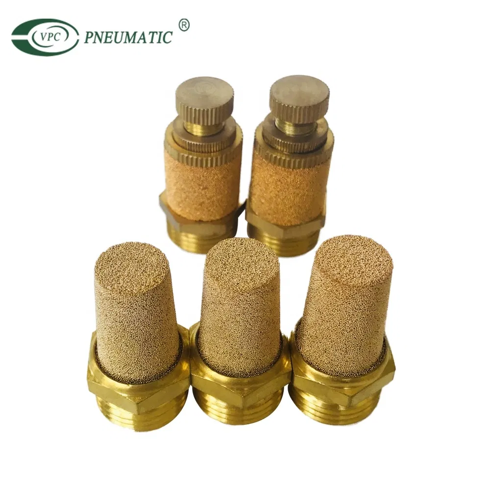 Пневматический глушитель воздуха с латунной резьбой