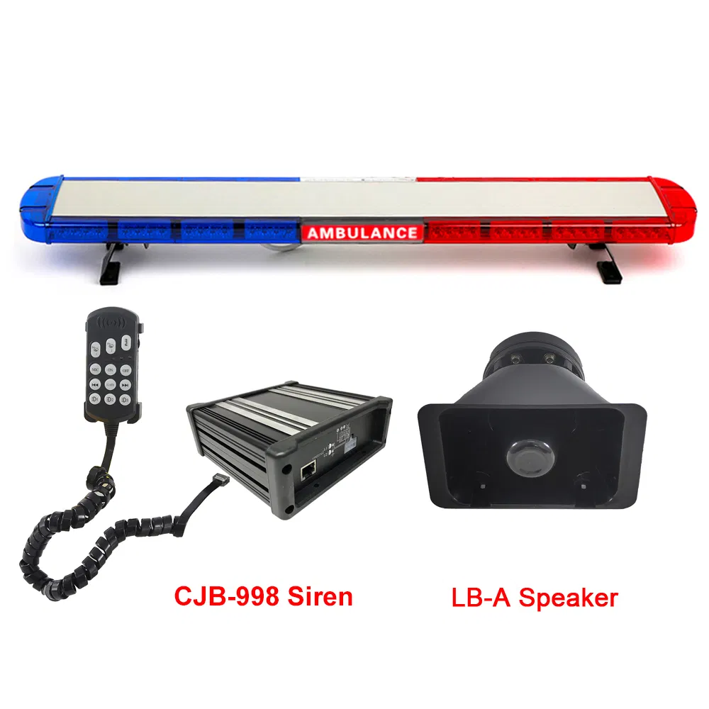 Red Blue Ambulance Warning Lightbars with Siren Speaker 100watts 517LC-Lt