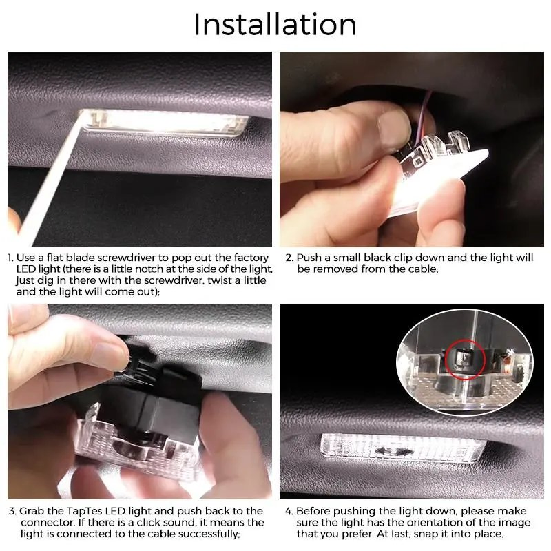 Проектор логотипа Tesla в дверь с LED подсветкой