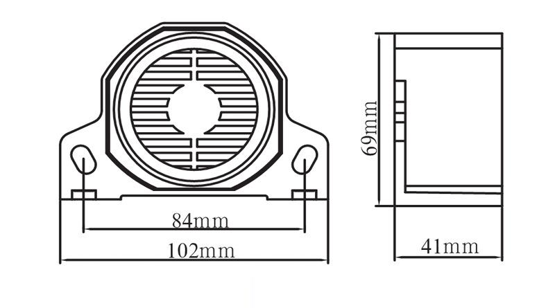 12V 48V 80V Heavy Duty Truck Alarm Siren 107dB Reverse Horn Bibi Buzzer Warning Back-up Alarm for Forklift Engineering Excavator