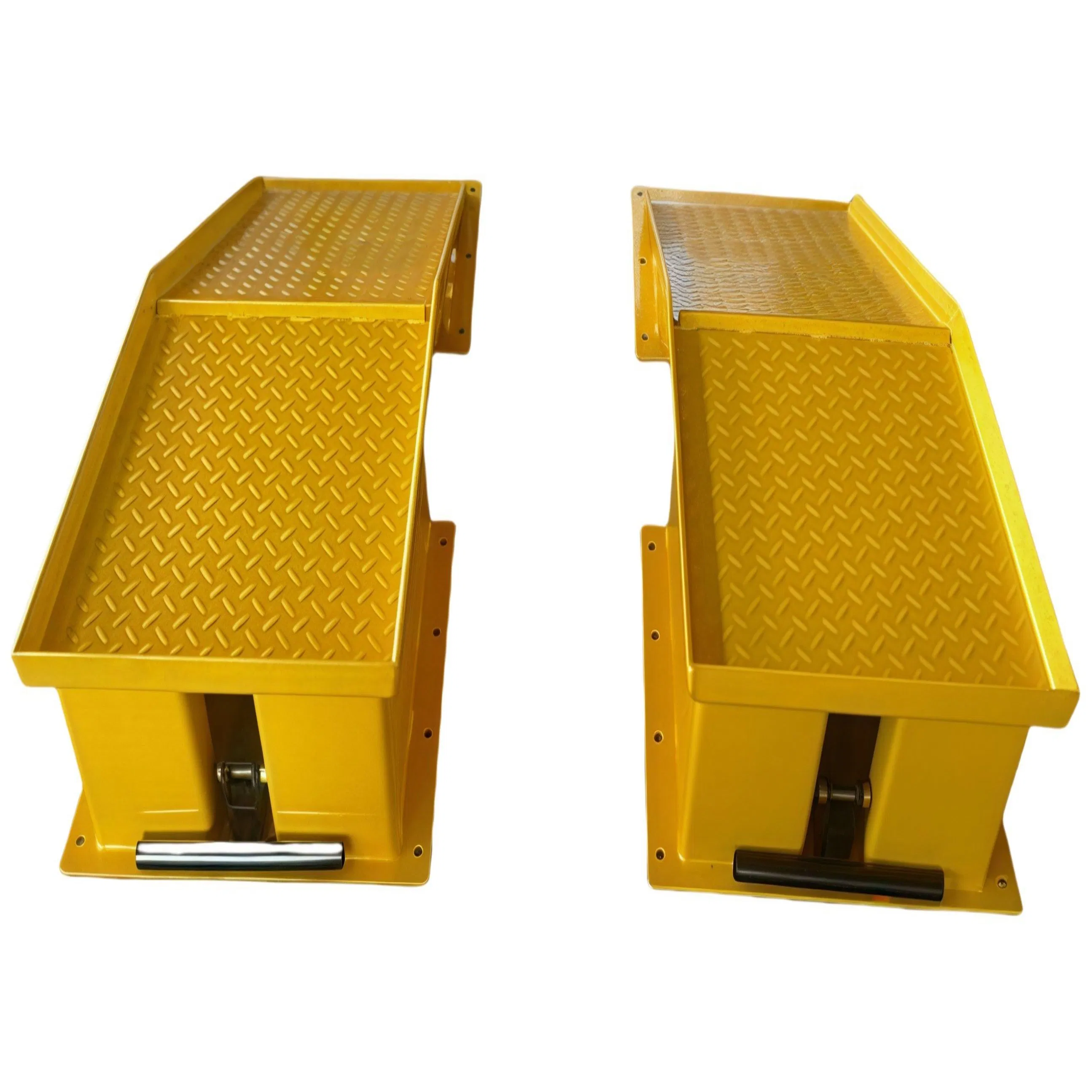 Heavy Duty Steel Truck Service Ramps with Retractable Wheels, Car Service Ramps