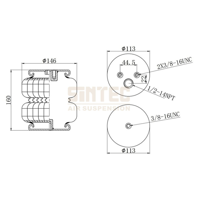 Universal Rubber Double Convoluted Air Ride Lift Bag Suspension Spring for Cars