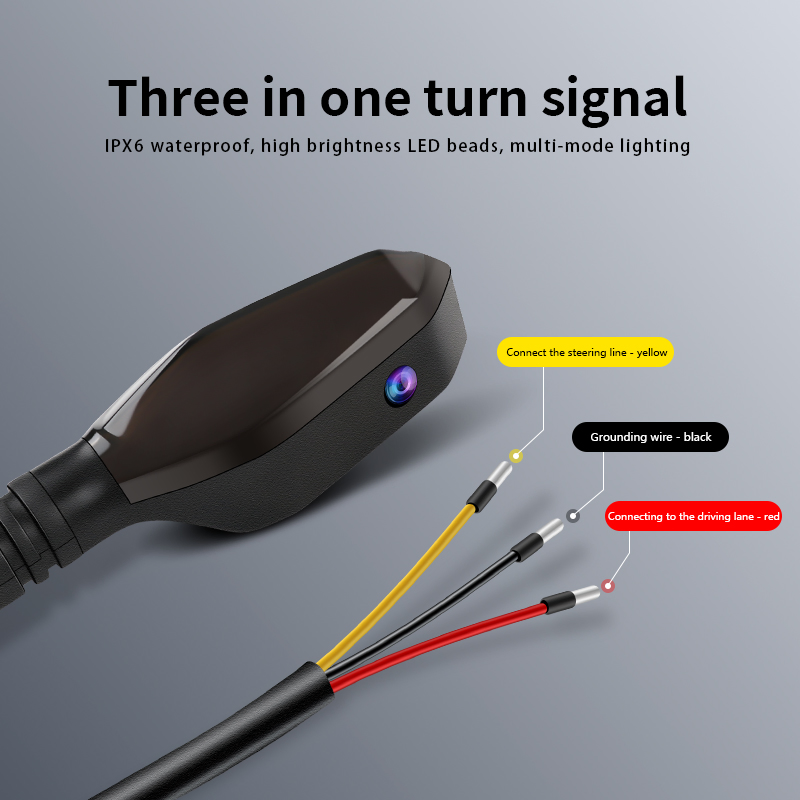 Универсальный RGB-поворотник для мотоцикла с проектором