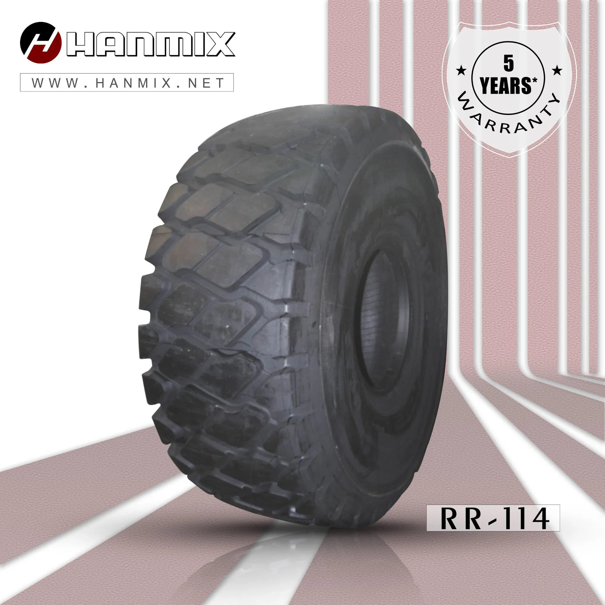 Hanmix OTR Tyre Articulated Dumper off-The-Road Tire E3/L3 Rigid Dumper Backhoe Radial Tyres 26.5r25 29.5r25 18.00r25 (505/95R25) 16.00r25 (445/95R25)