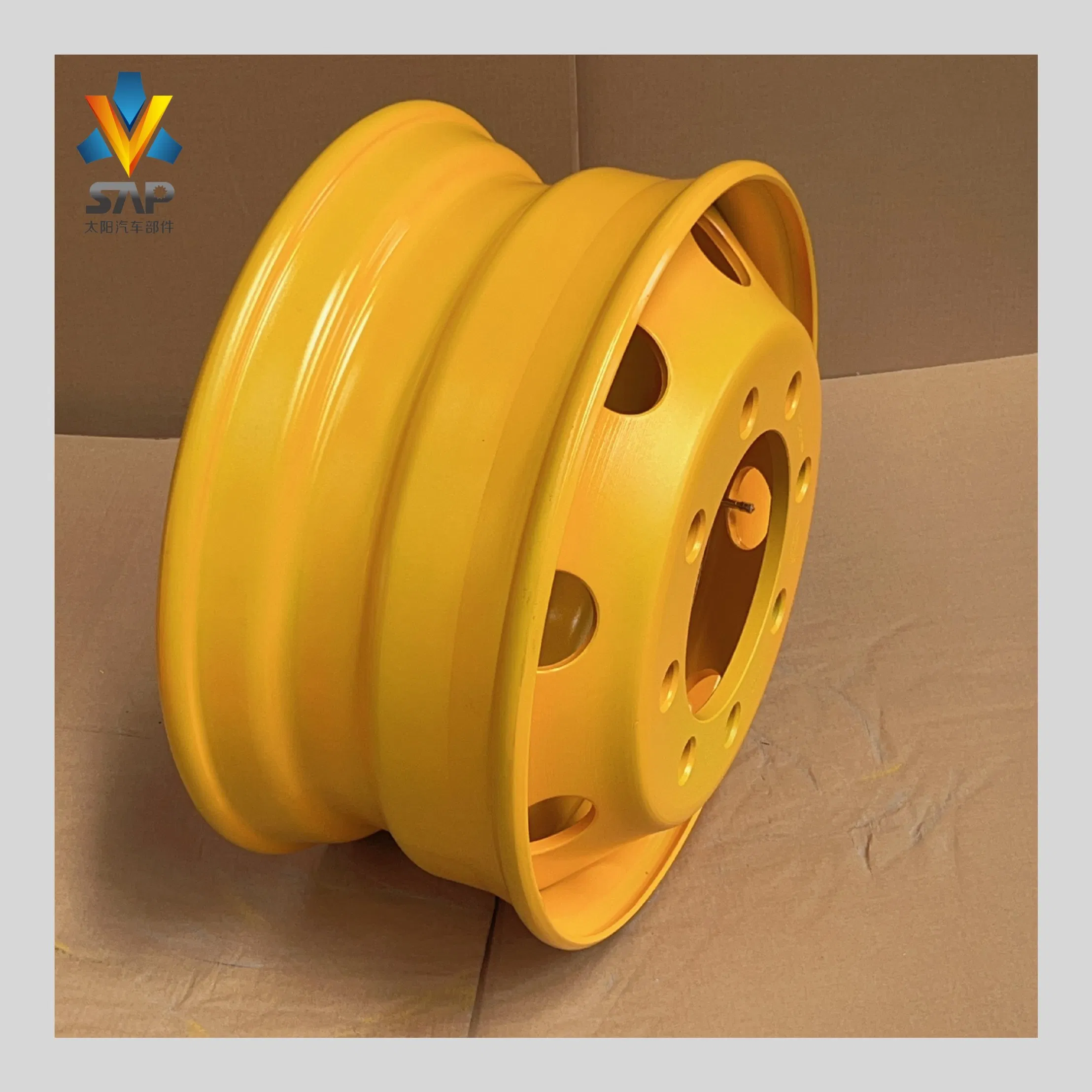 Стальной безкамерный диск 22.5x9.00 для грузовика, желтый