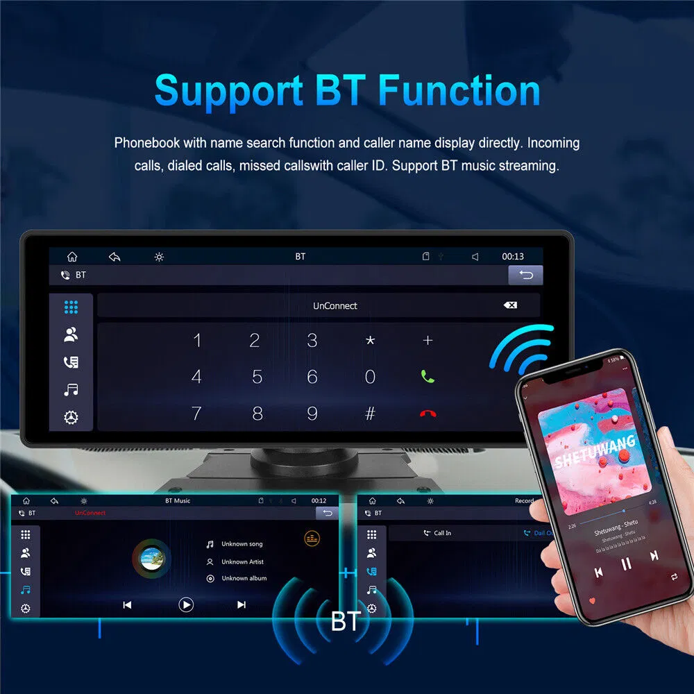 Портативный дисплей W509 10.26 дюймов с CarPlay и Android Auto