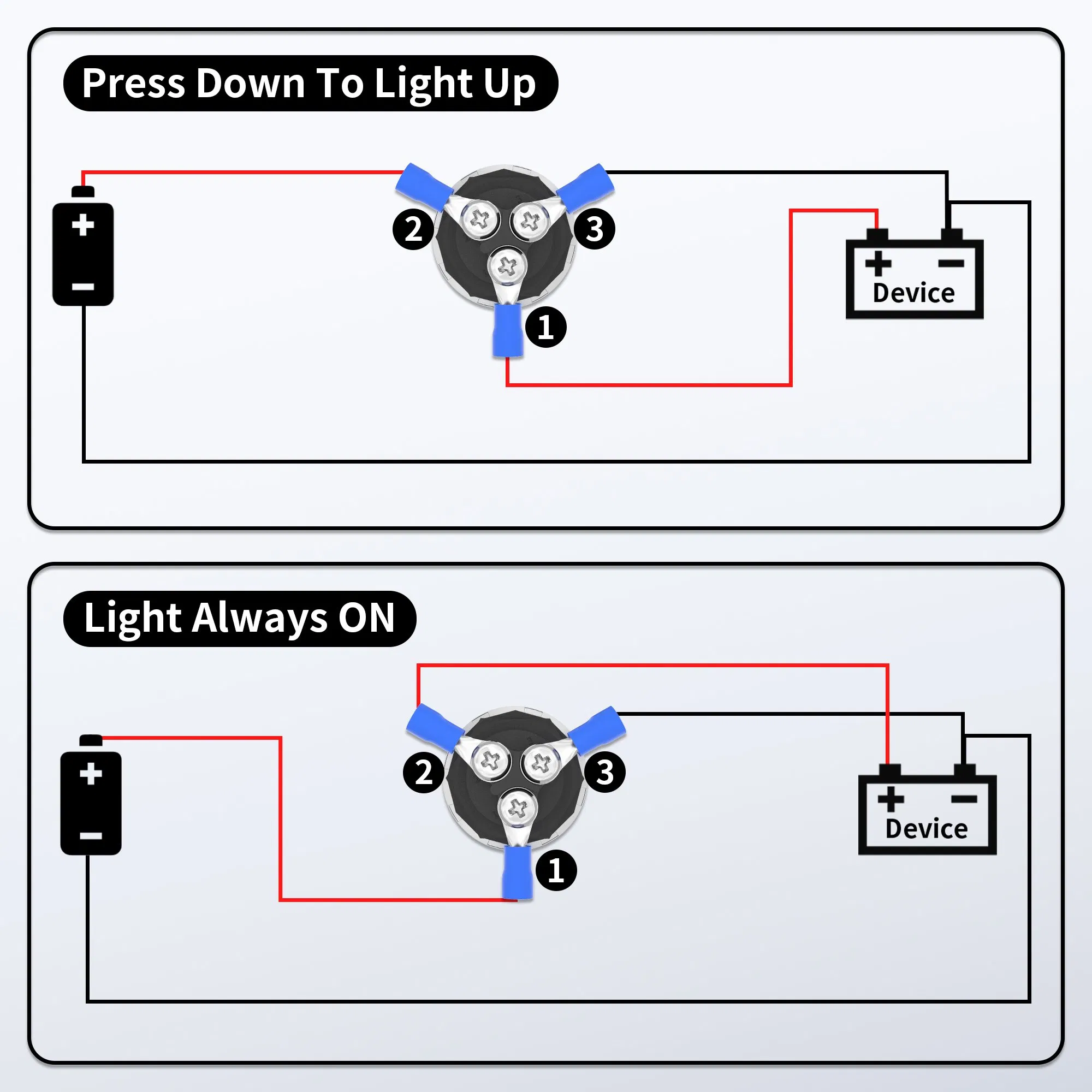 Кнопка запуска двигателя 12V 50A