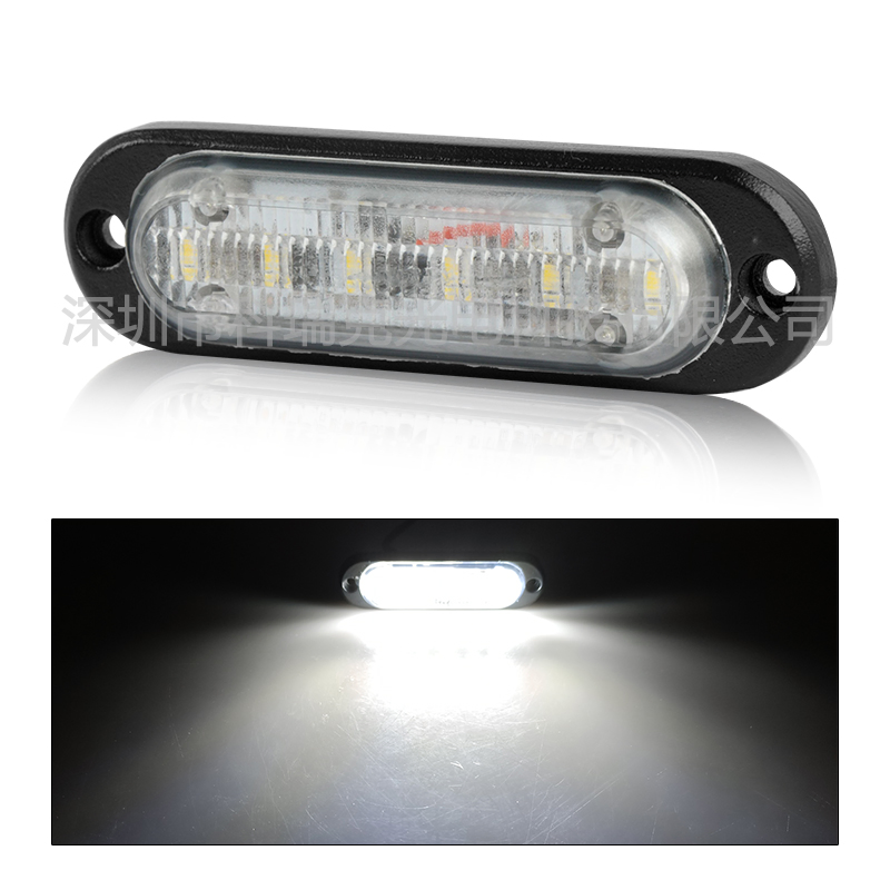 12-30V 4 Inch LED Side Marker Light for Truck Trailer Ship Boat Car Tractor Harvester Reaper Mower Position Indicator Lamp